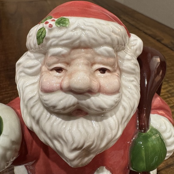 Papel Freelance 1991 L85433 Santa With Toy Sack Teapot w/ Lid Ceramic Pristine - Picture 6 of 10